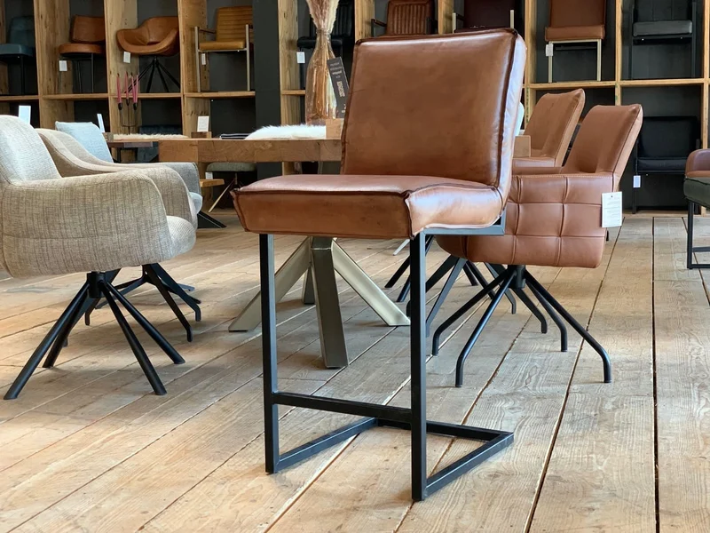 Barstuhl Leder Industrial 103NA