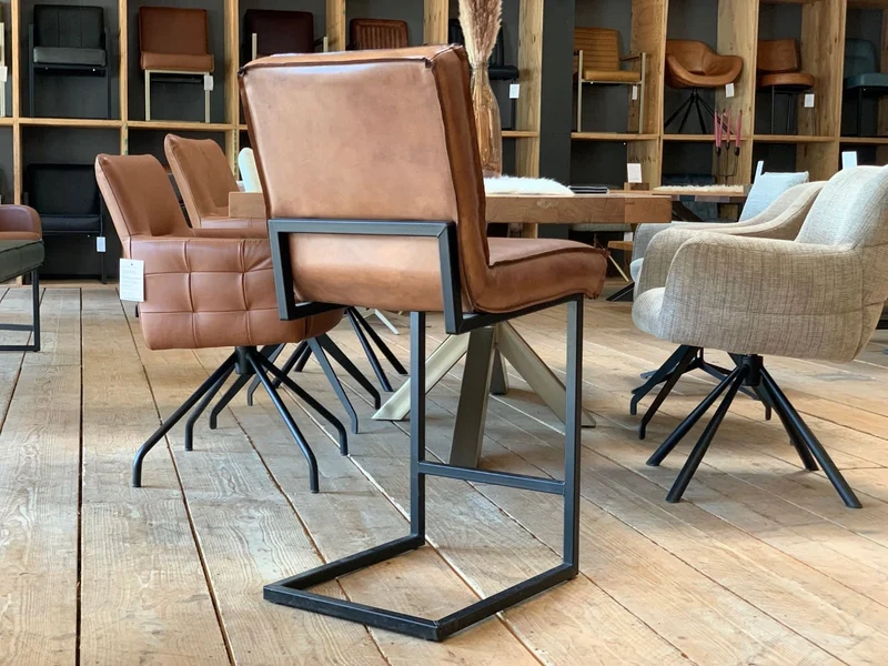 Barstuhl Leder Industrial 103NA