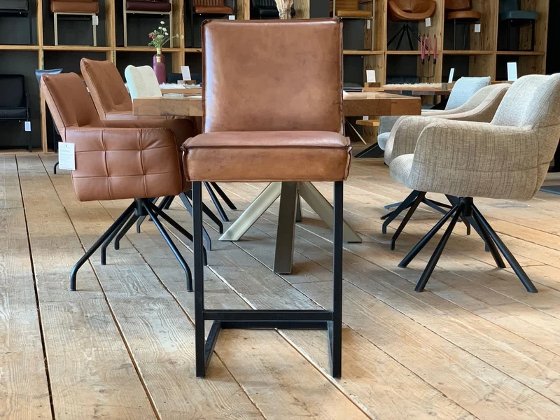 Barstuhl Leder Industrial 103NA