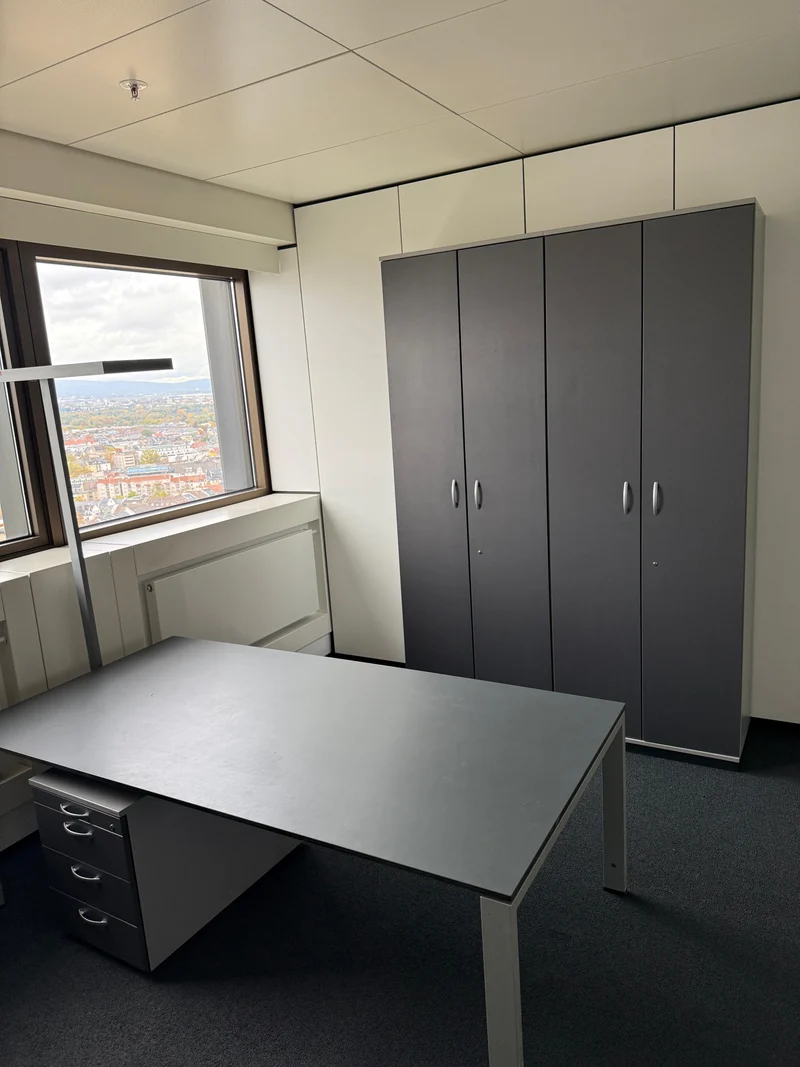 Vario manuell höhenverstellbar Schreibtisch Anthrazit / Grau