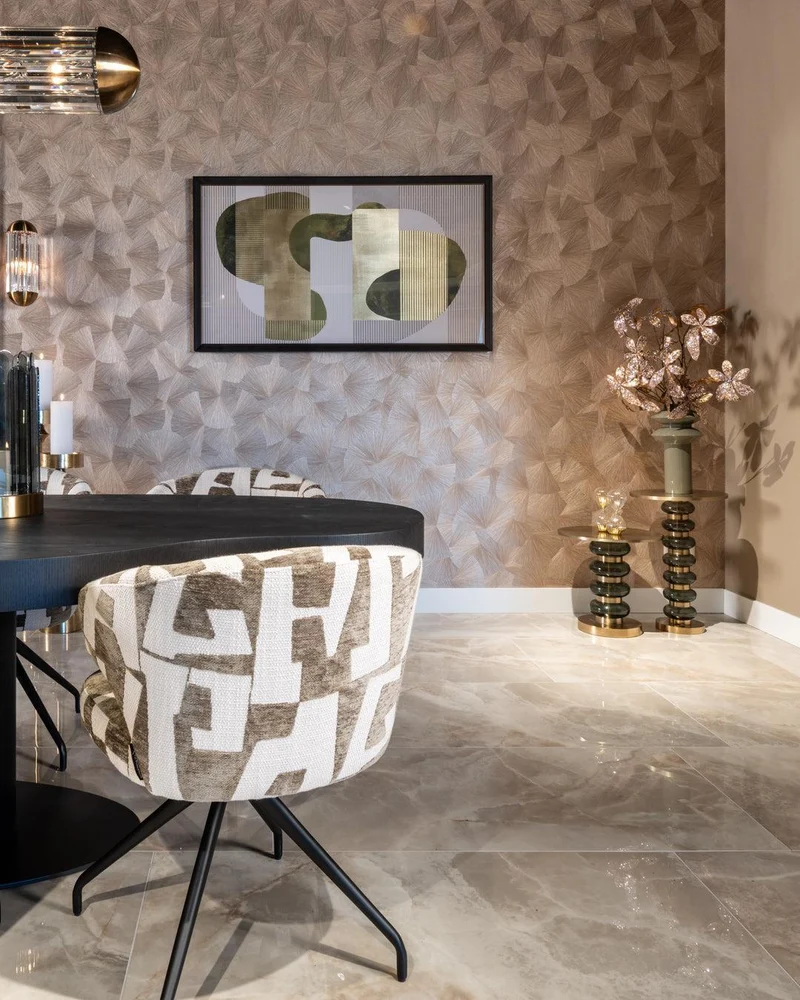 Richmond Interiors Esszimmerstuhl Milly biscotti swivel