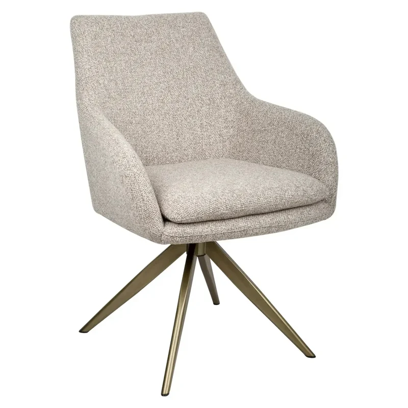 Richmond Interiors Esszimmerstuhl Lisonne cayenne brown swivel fire retardant