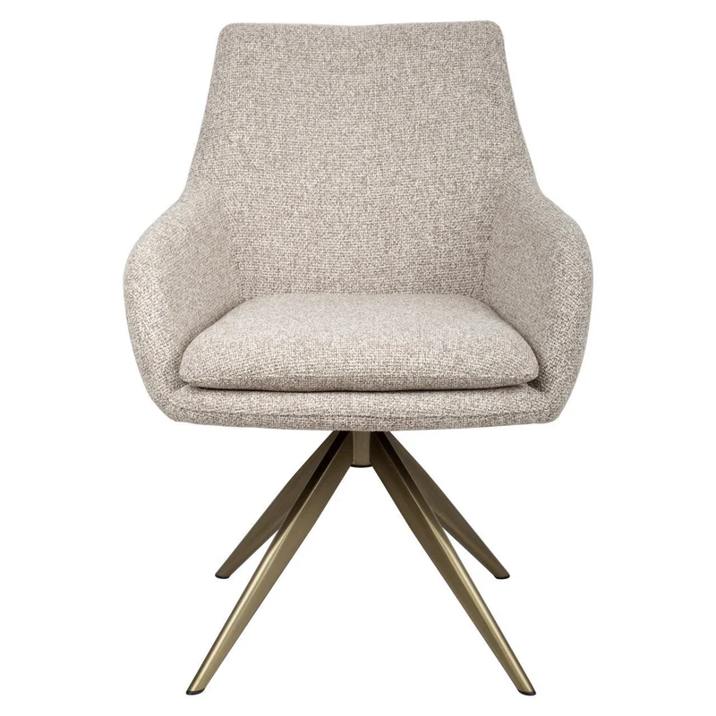 Richmond Interiors Esszimmerstuhl Lisonne cayenne brown swivel fire retardant