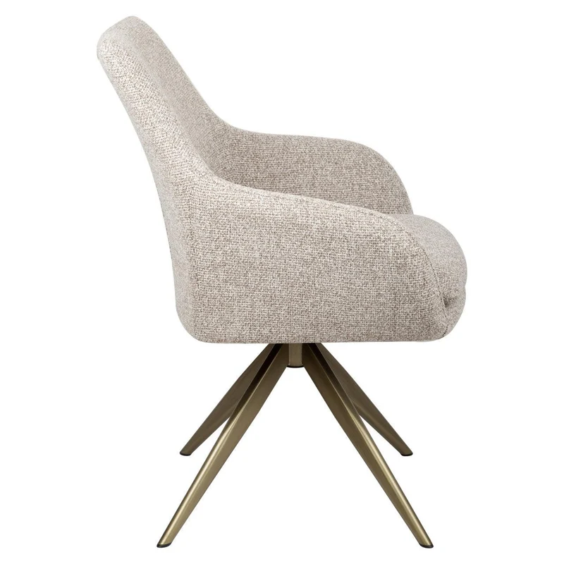 Richmond Interiors Esszimmerstuhl Lisonne cayenne brown swivel fire retardant