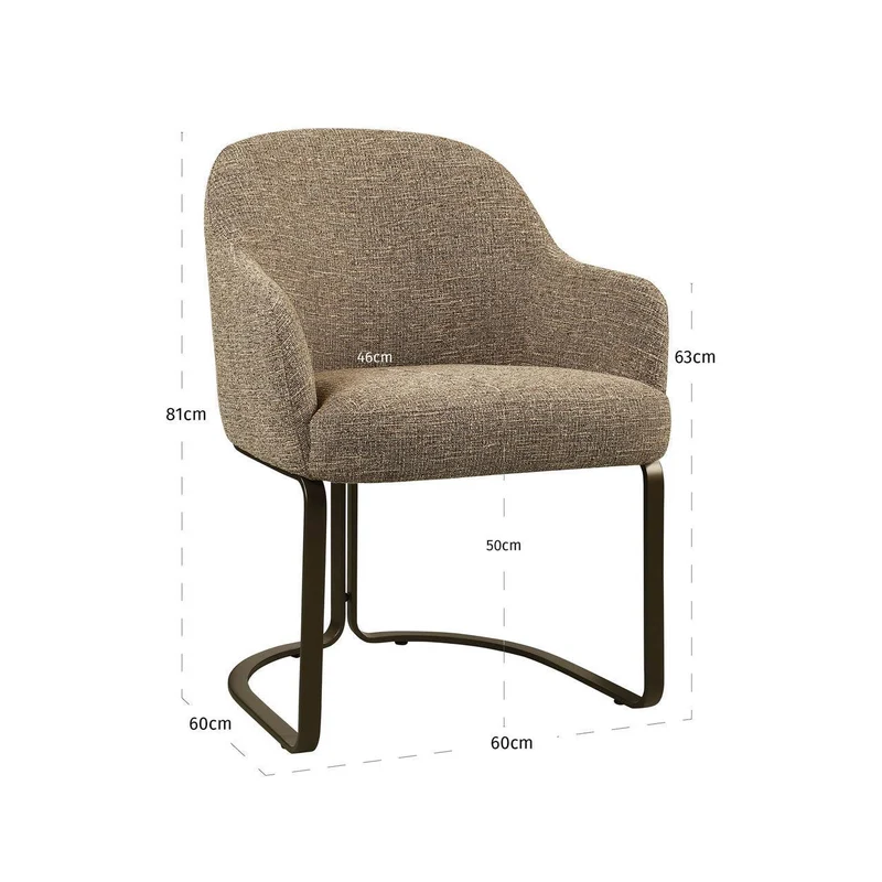 Richmond Interiors Esszimmerstuhl Hadley brown tweed fire retardant