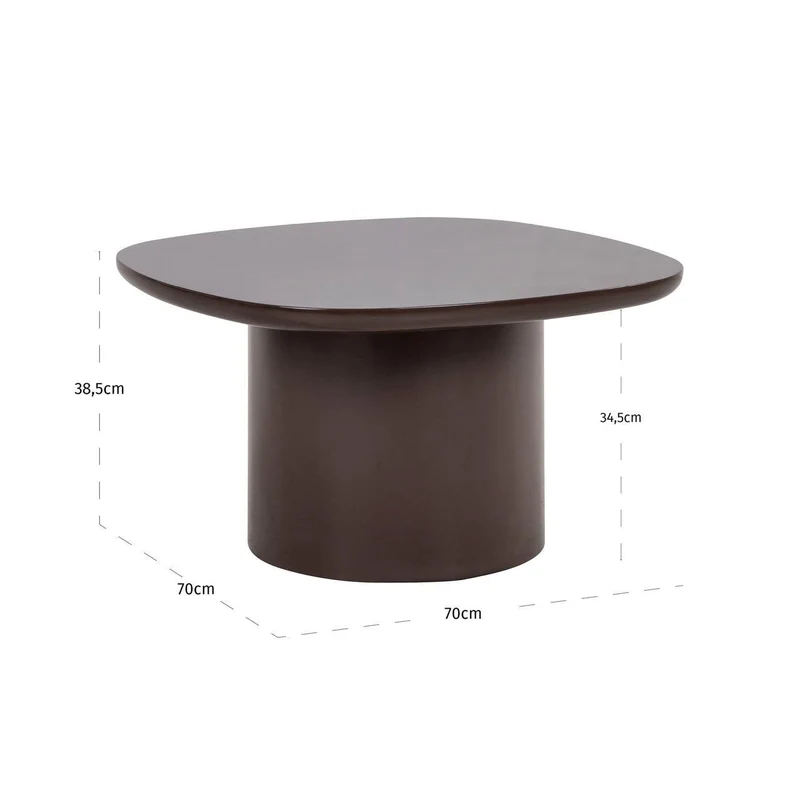 Richmond Interiors Beistelltisch Almundi chocolat brown