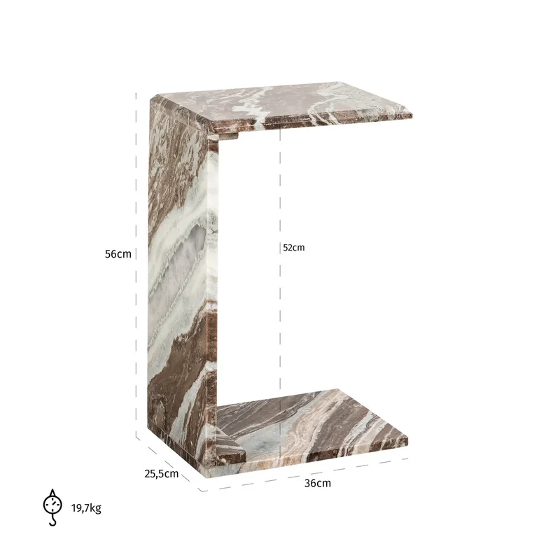 Richmond Interiors Beistelltisch Tovek Blush beige