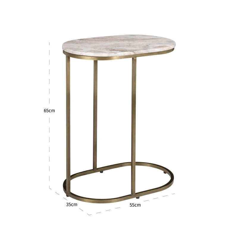 Richmond Interiors Beistelltisch Bottega Blush beige