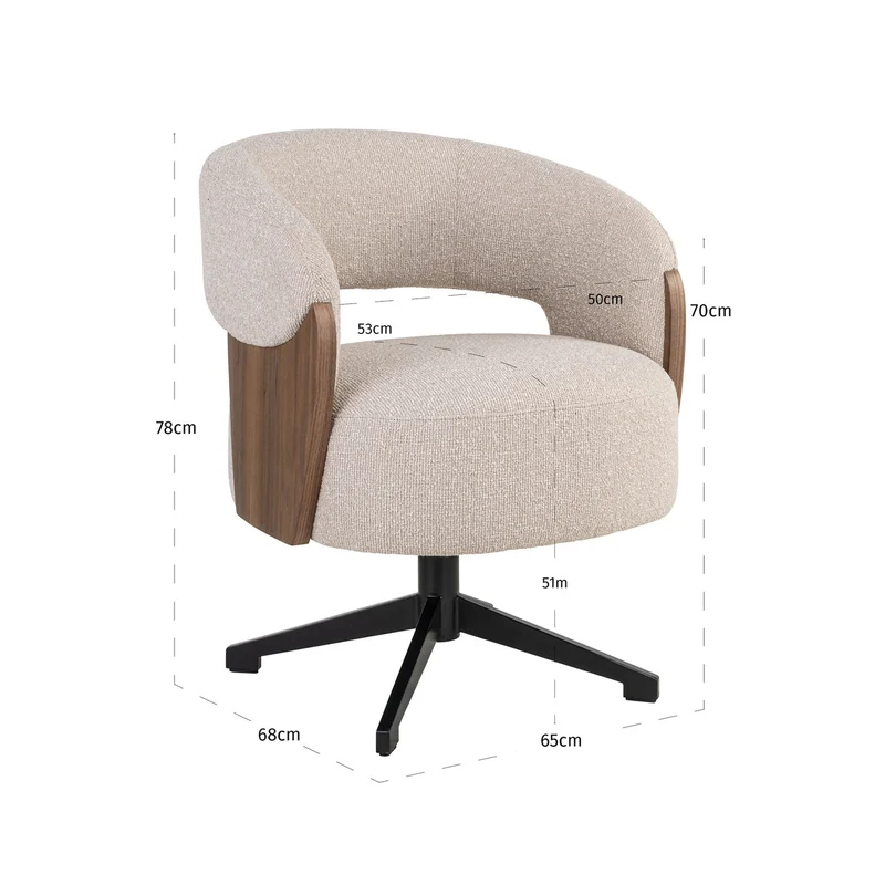 Richmond Interiors Esszimmerstuhl Pollux lodge desert walnut