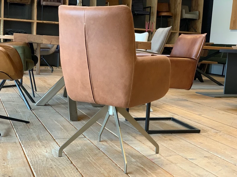 Esszimmerstuhl drehbar Leder BLHR95DF