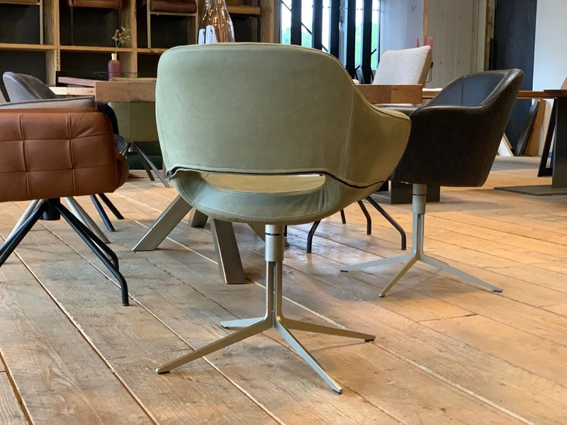 Designer Esszimmerstuhl drehbar Leder BL182G