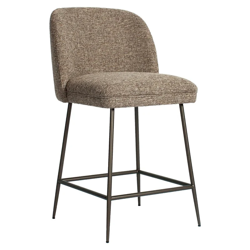 Richmond Interiors Thekenstuhl Pullitzer brown tweed