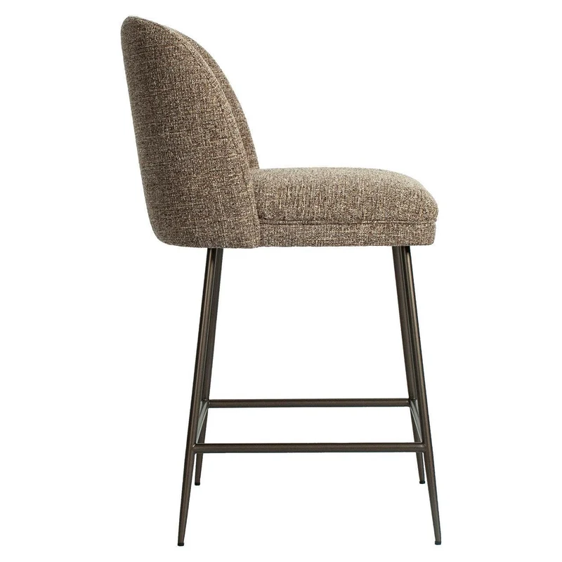 Richmond Interiors Thekenstuhl Pullitzer brown tweed