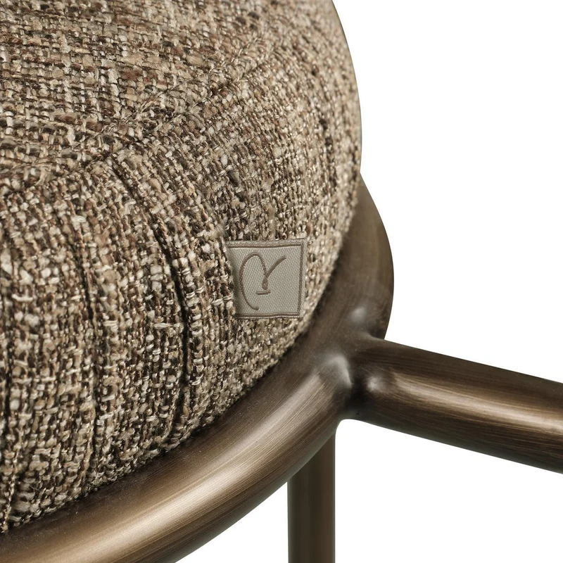 Richmond Interiors Thekenstuhl Encanto brown tweed
