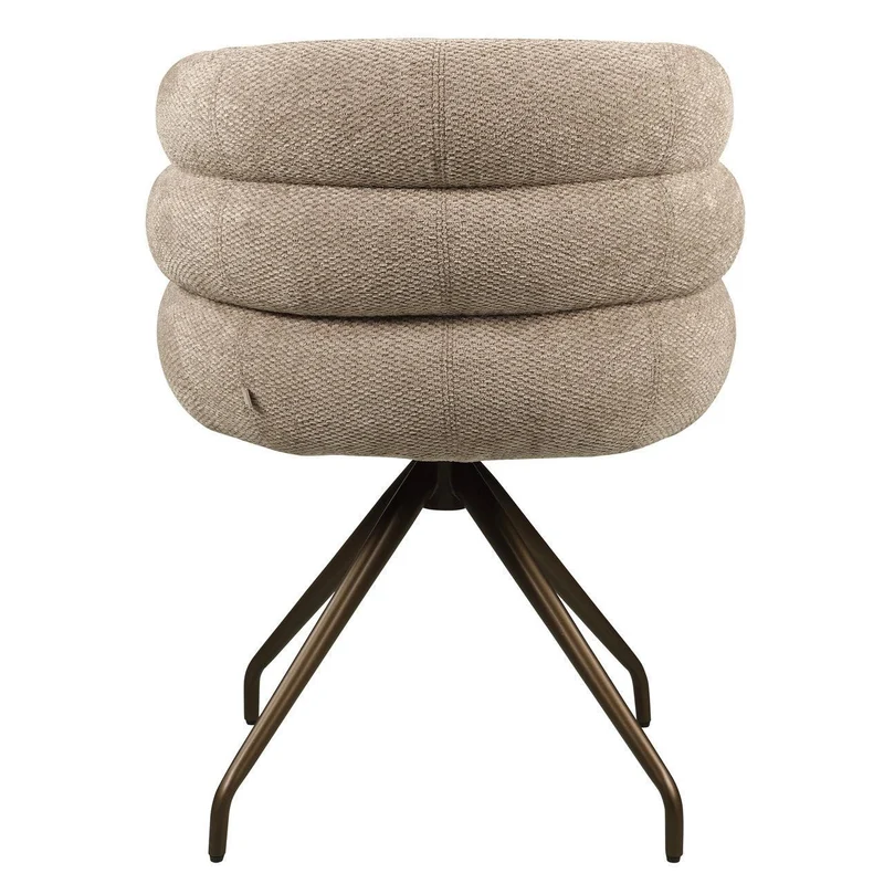 Richmond Interiors Esszimmerstuhl Kayla mocca boldweave swivel