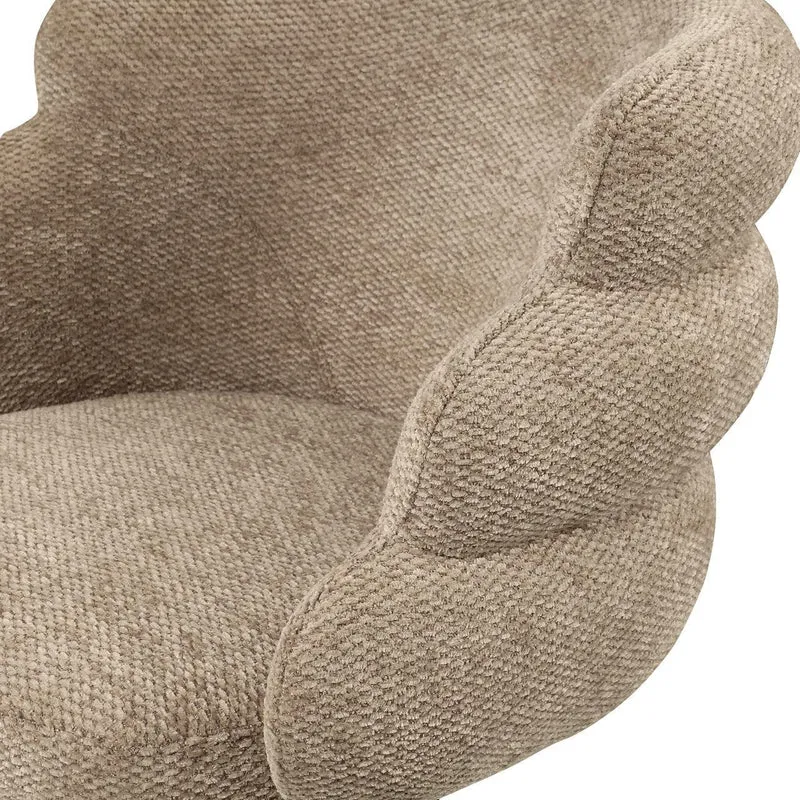 Richmond Interiors Esszimmerstuhl Kayla mocca boldweave swivel