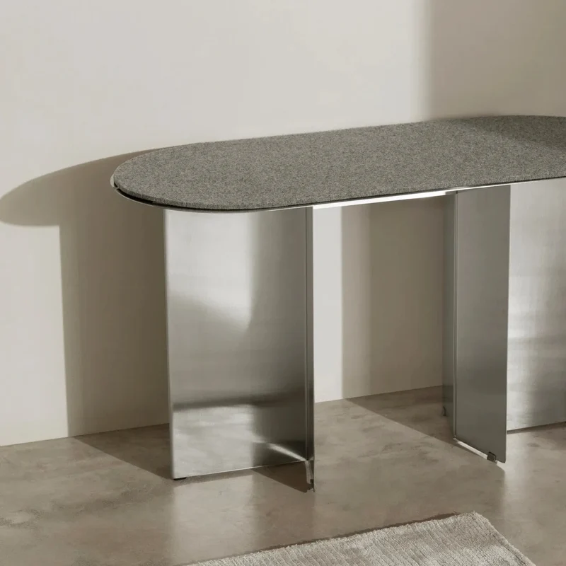 blomus ORU Sitzkissen – Filzauflage Stone Melange, 34 x 79 cm