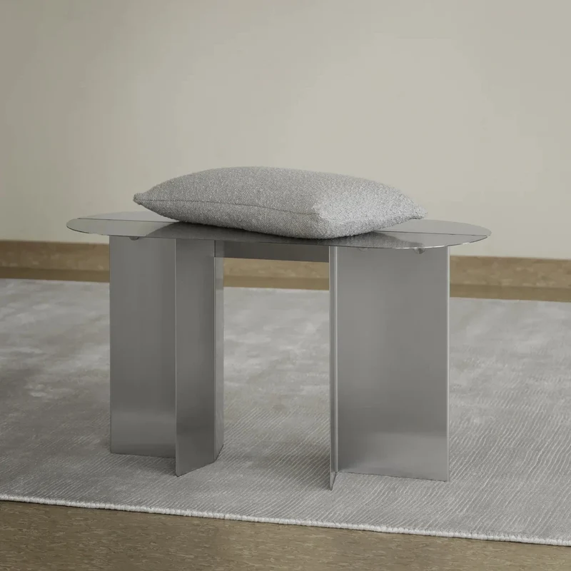 blomus ORU Sitzbank Flur – schmale Design Sitzbank aus Metall, 80 cm