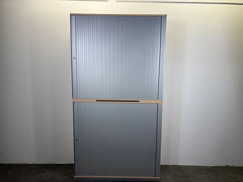 Sedus Sideboard Rollladenschrank Ahorn / Silber 3/6OH