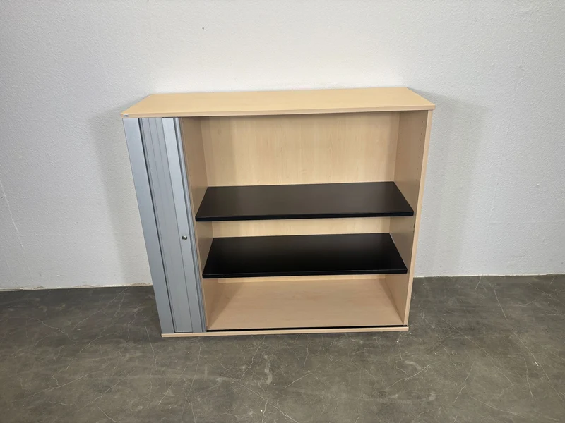 Sedus Sideboard Rollladenschrank Ahorn / Silber 3/6OH