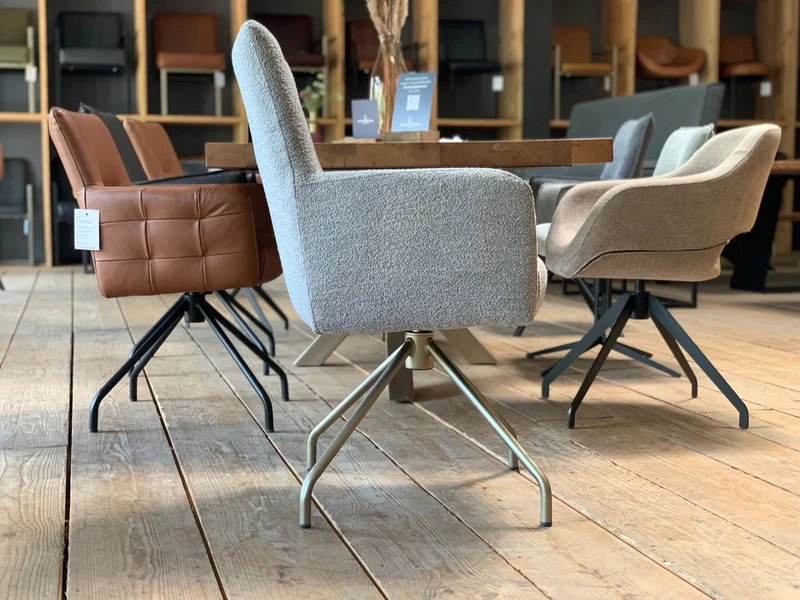 Polsterstuhl mit hoher Rückenlehne Stoff SHR159D