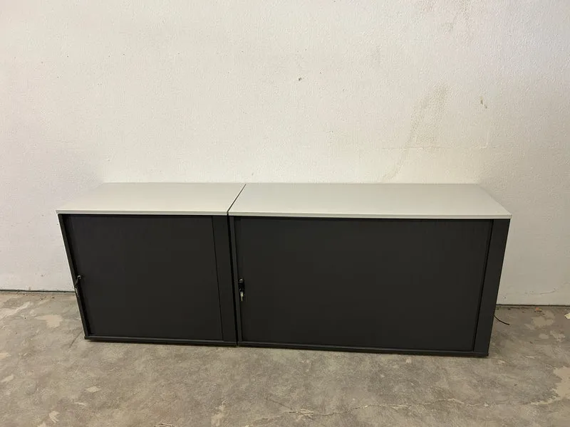 WINI Sideboard Anthrazit / Weiß 2&3 OH