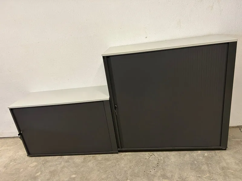 WINI Sideboard Anthrazit / Weiß 2&3 OH