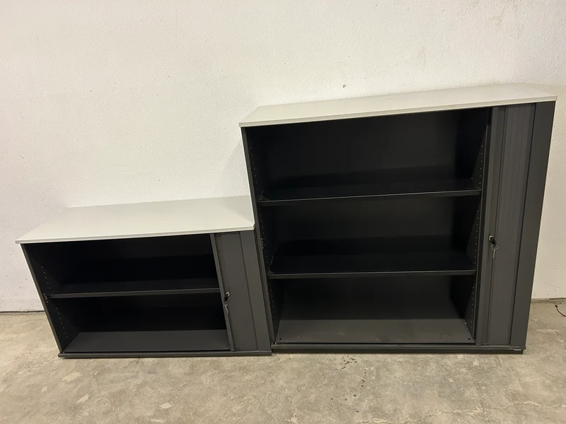 WINI Sideboard Anthrazit / Weiß 2&3 OH