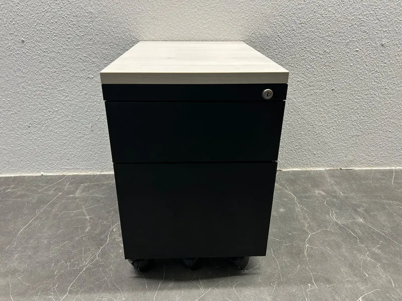 Rollcontainer Akazie / Schwarz