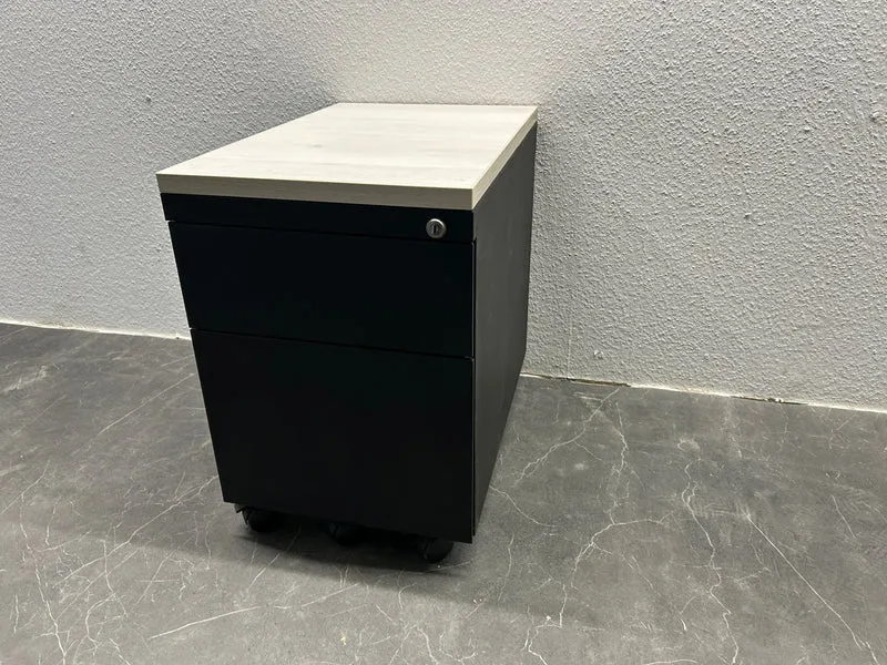Rollcontainer Akazie / Schwarz