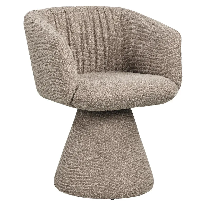 Richmond Interiors Esszimmerstuhl Madeline mocca chunky swivel