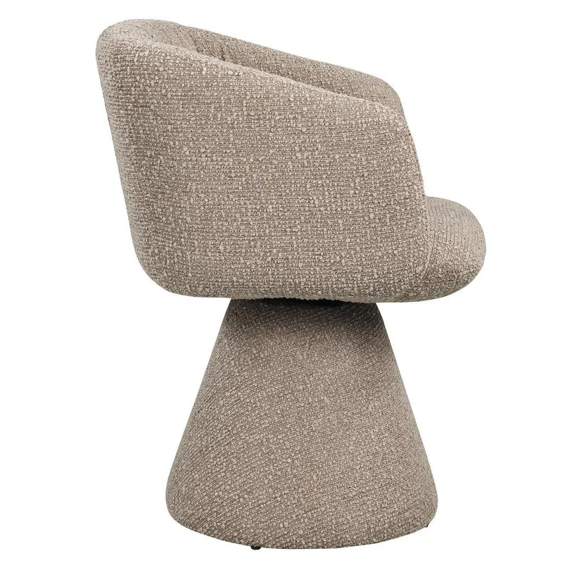 Richmond Interiors Esszimmerstuhl Madeline mocca chunky swivel
