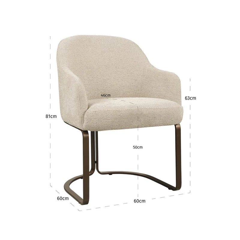 Richmond Interiors Esszimmerstuhl Hadley natural boldweave fire retardant