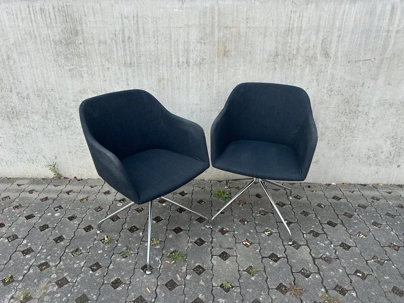 Brunner Crona Lounge Schalenstuhl Schwarz