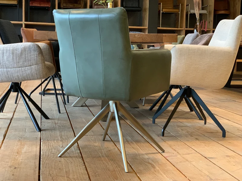 Polsterstuhl mit Drehfunktion Leder BL159T