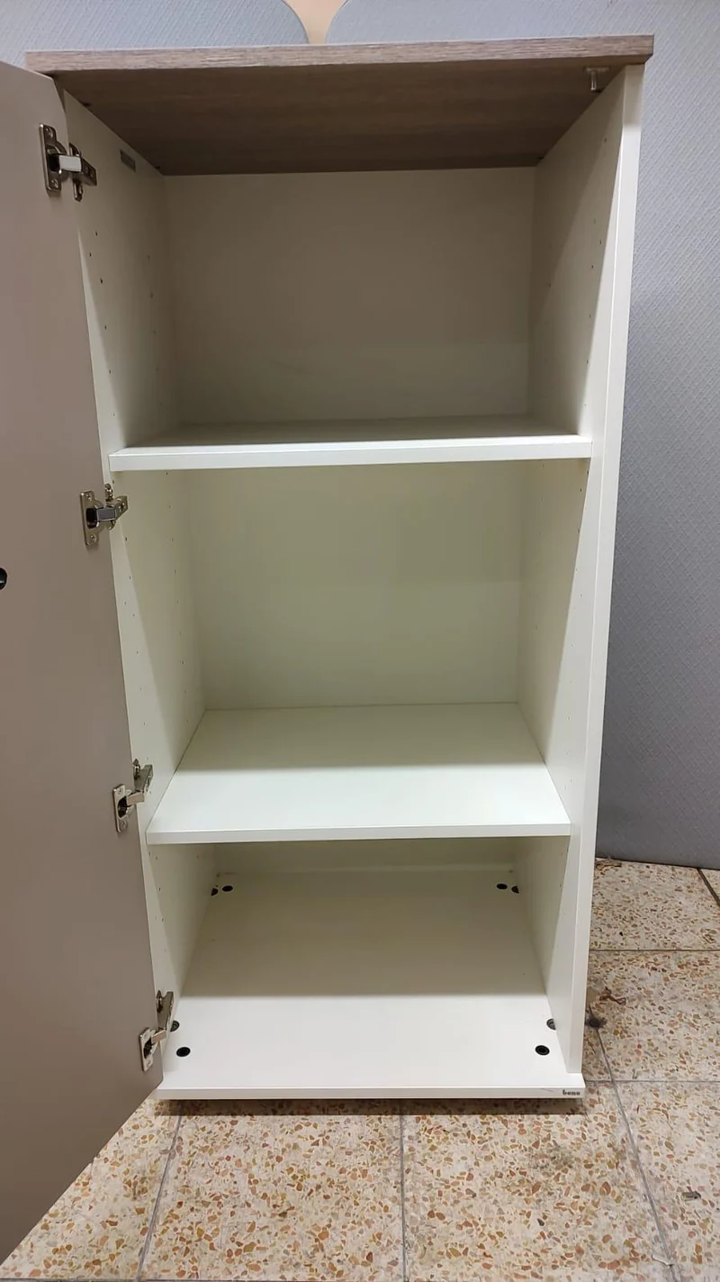 Bene Aktenschrank Weiß / Taupe