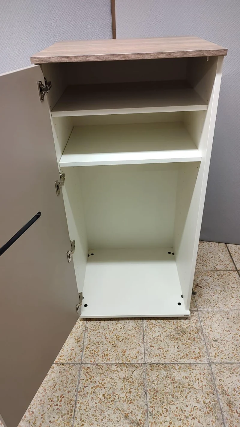 Bene Aktenschrank Weiß / Taupe