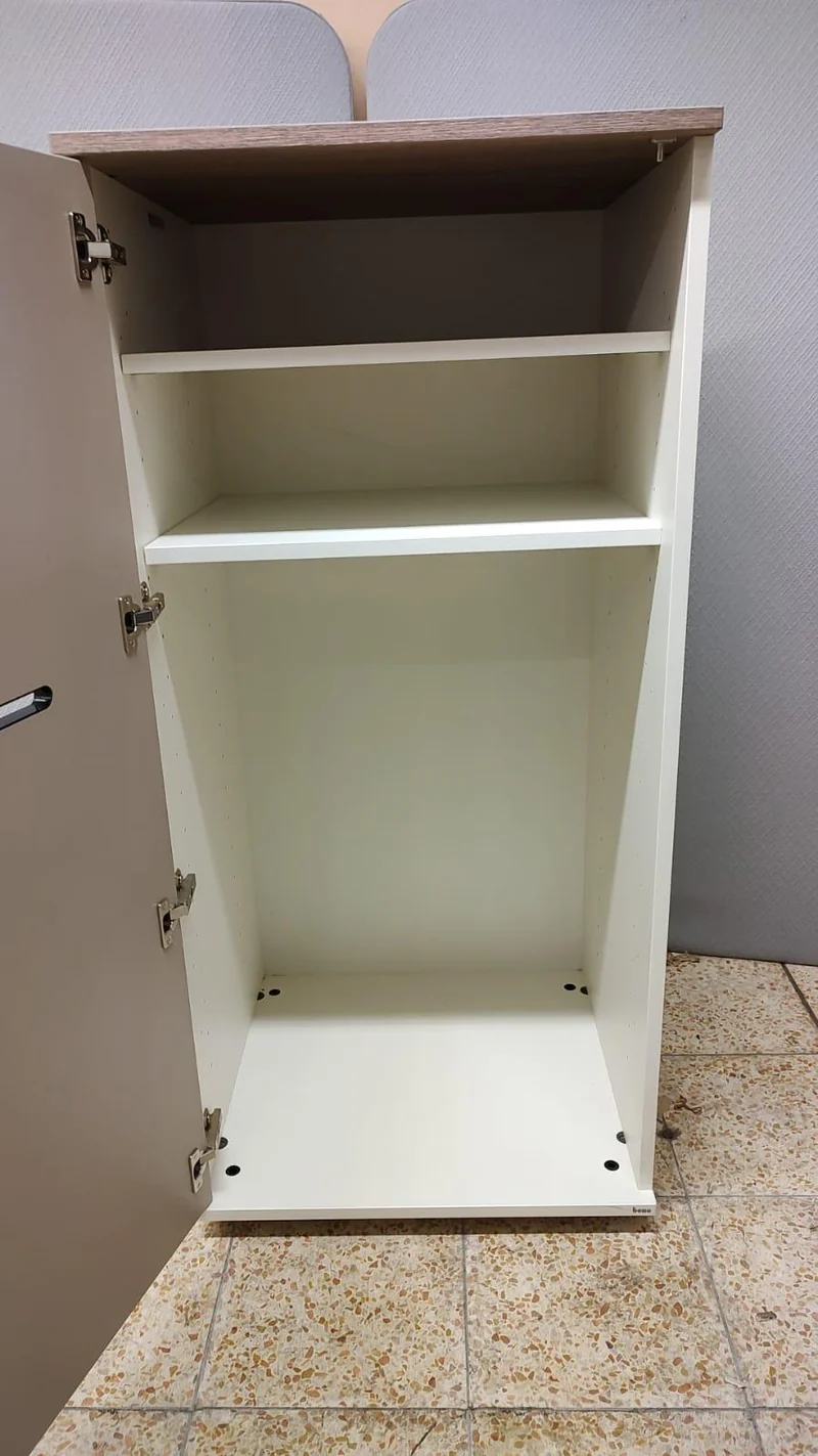 Bene Aktenschrank Weiß / Taupe