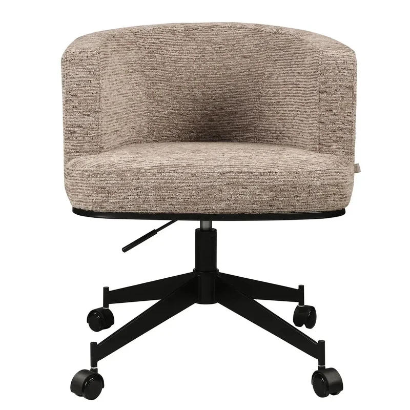 Richmond Interiors Esszimmerstuhl Rochenne mocca linear swivel on wheels