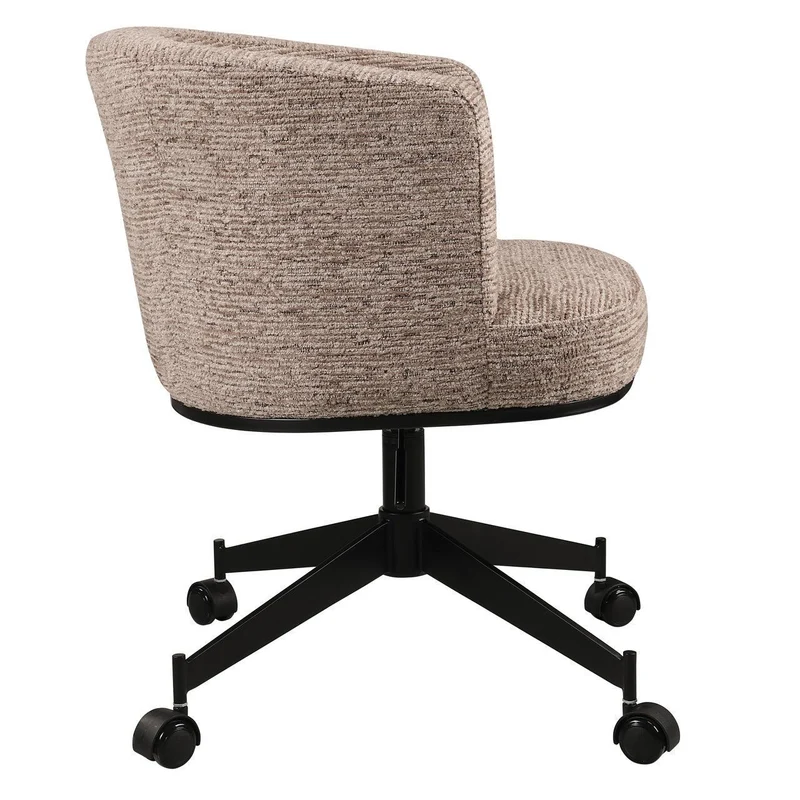 Richmond Interiors Esszimmerstuhl Rochenne mocca linear swivel on wheels