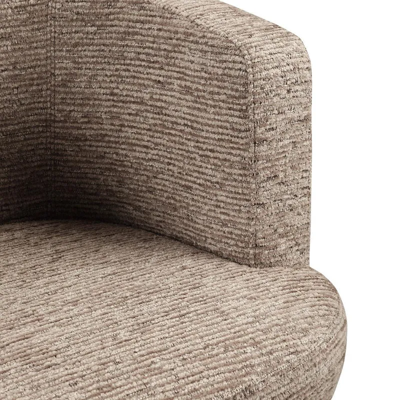 Richmond Interiors Esszimmerstuhl Rochenne mocca linear swivel on wheels