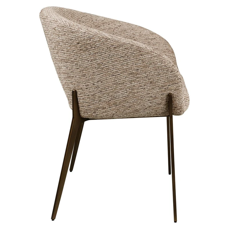 Richmond Interiors Esszimmerstuhl Kenzi mocca linear fire retardant