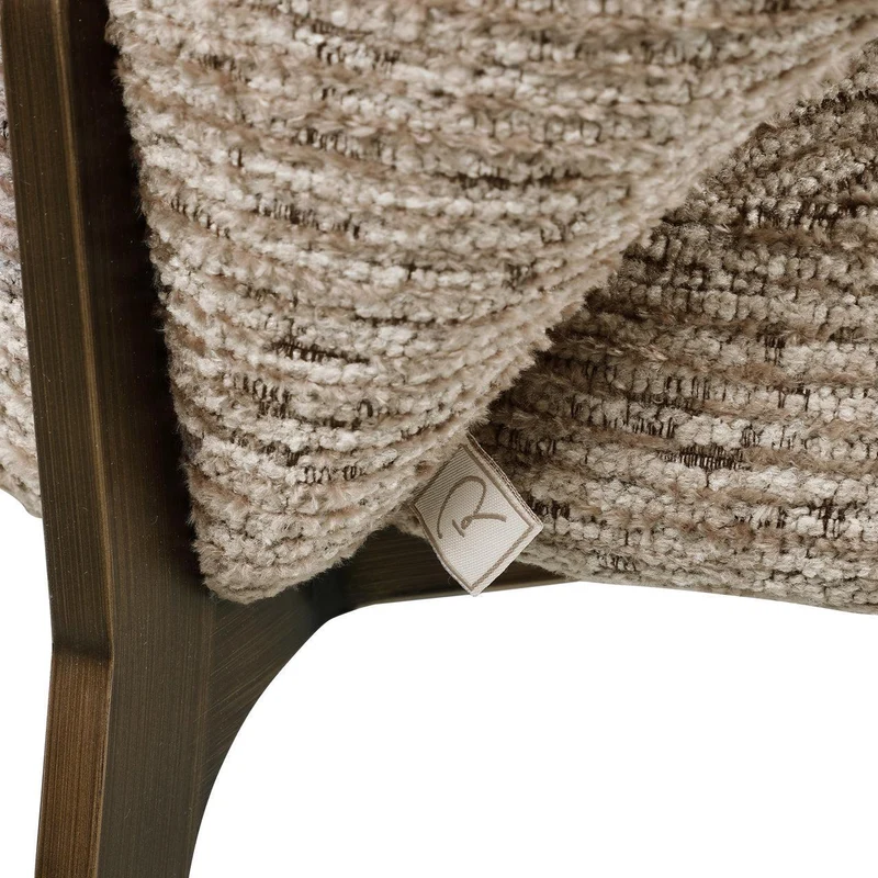 Richmond Interiors Esszimmerstuhl Kenzi mocca linear fire retardant