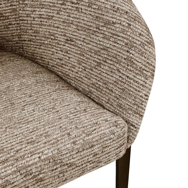 Richmond Interiors Esszimmerstuhl Kenzi mocca linear fire retardant