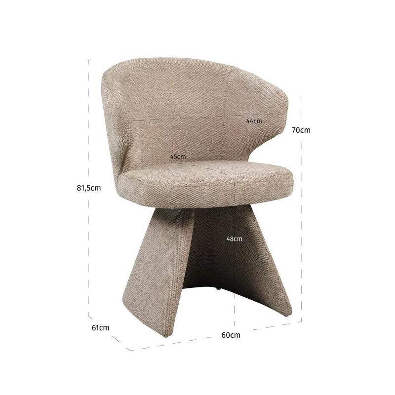 Richmond Interiors Esszimmerstuhl Zenith mocca boldweave