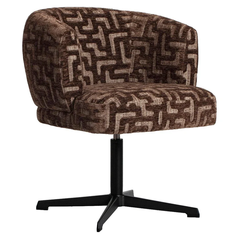 Richmond Interiors Esszimmerstuhl Dinan brown labyrinth fire retardant