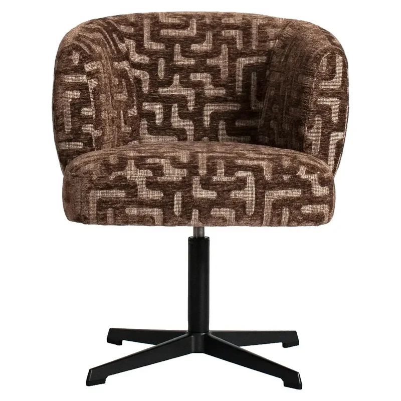 Richmond Interiors Esszimmerstuhl Dinan brown labyrinth fire retardant