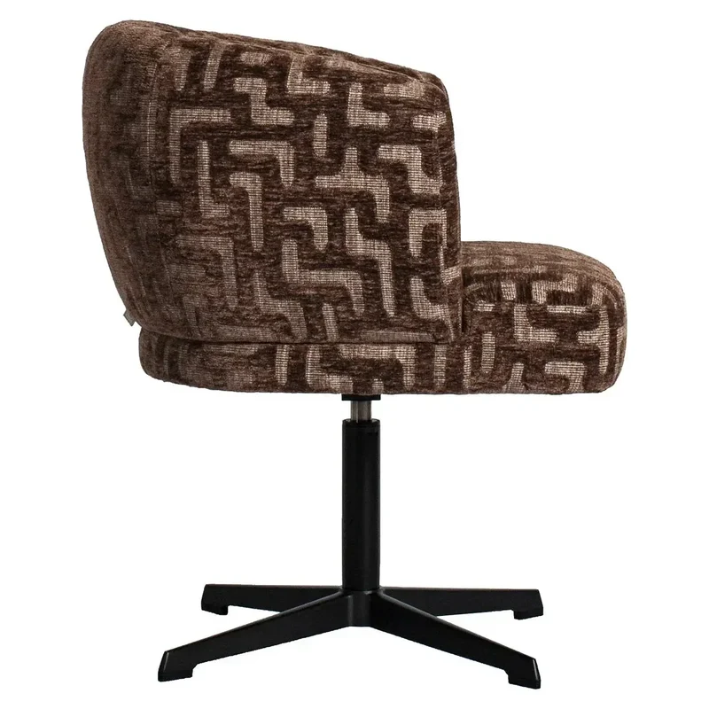 Richmond Interiors Esszimmerstuhl Dinan brown labyrinth fire retardant