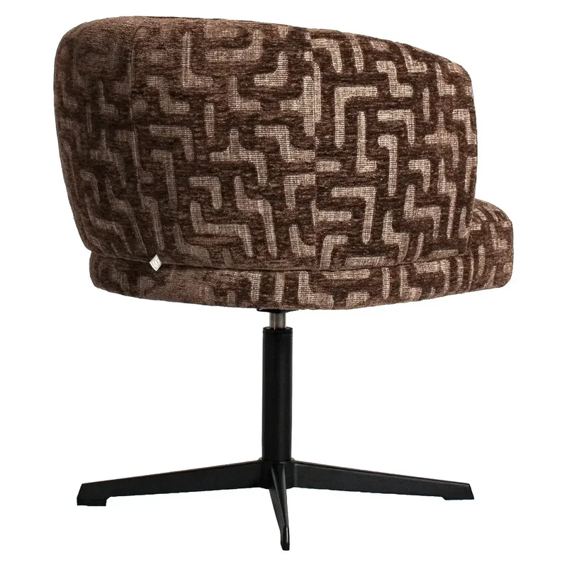 Richmond Interiors Esszimmerstuhl Dinan brown labyrinth fire retardant