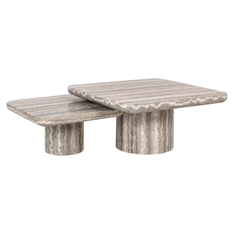 Richmond Interiors Couchtisch Dulce Grey (Denizly) – Set aus 2